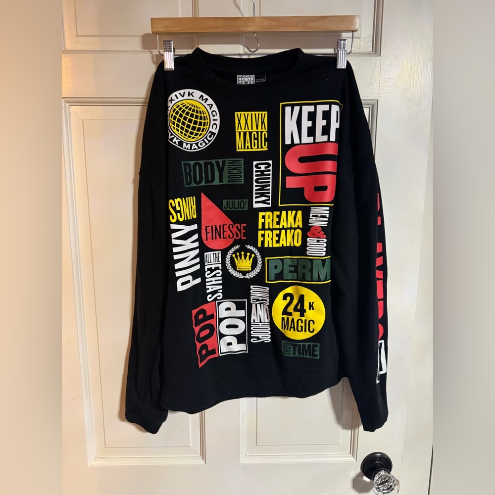 Bruno Mars 24k Magic Black Concert Sweatshirt